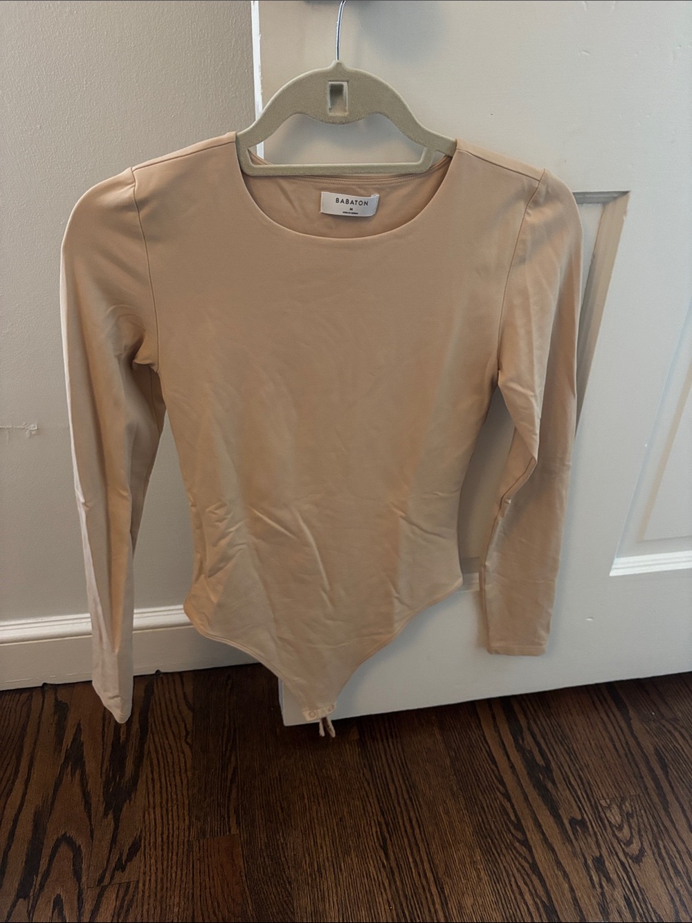 Babaton Long-Sleeve Nude/Beige Bodysuit